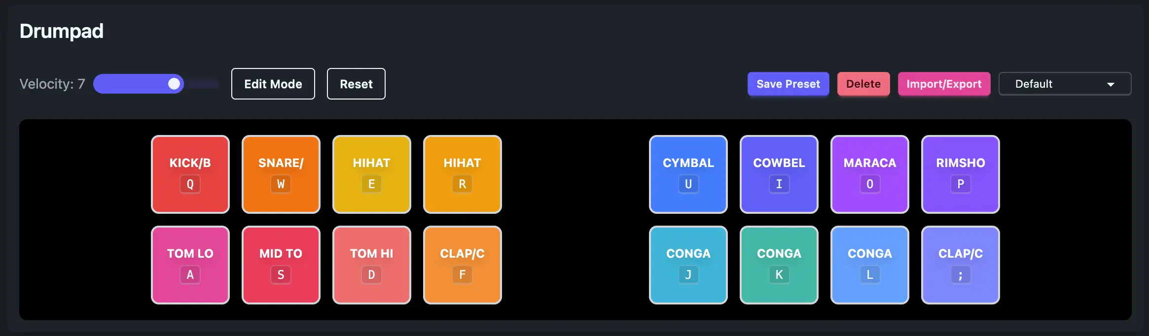 Drumpad Interface