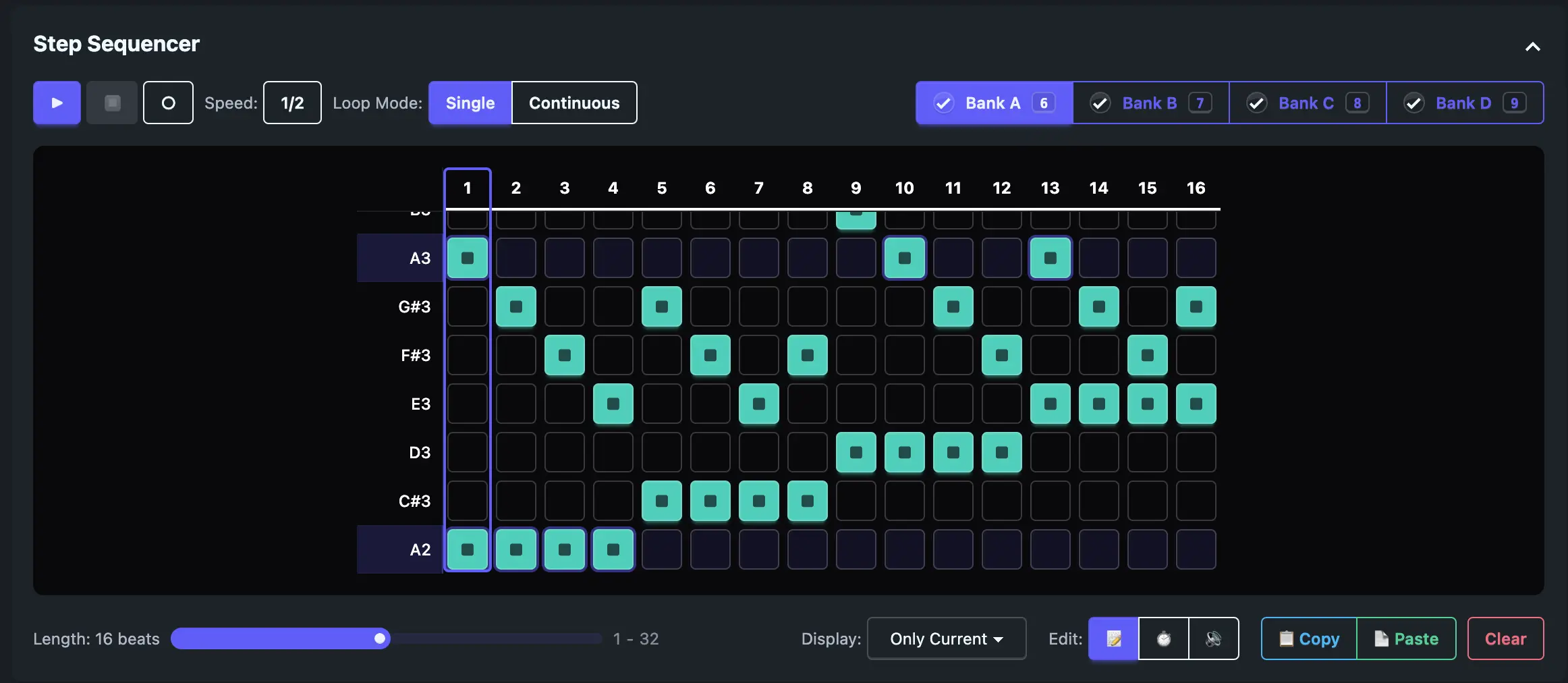 Step Sequencer Interface
